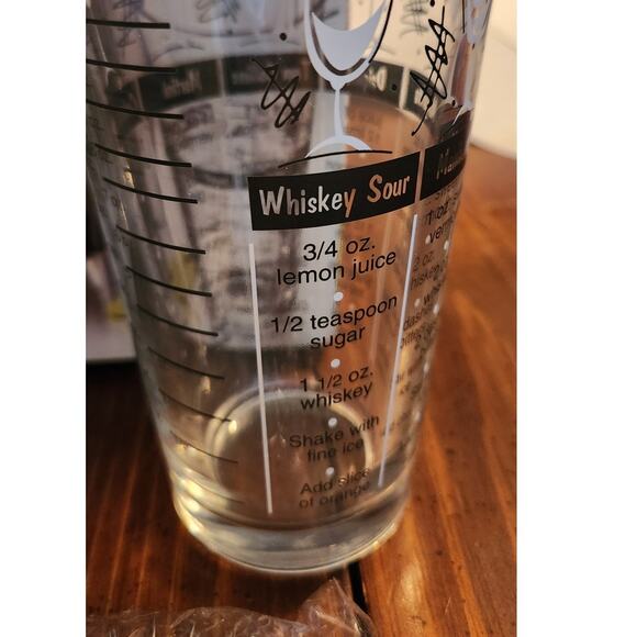 New Libbey Bartender Shaker Set 3 Piece Mixing Glass Strainer Drink Recipes - Picture 12 of 13